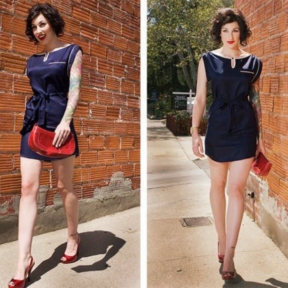 Urban Outfitters Dresses & Skirts - Urban Outfitters Retro Inspired Navy Dress Sz XS